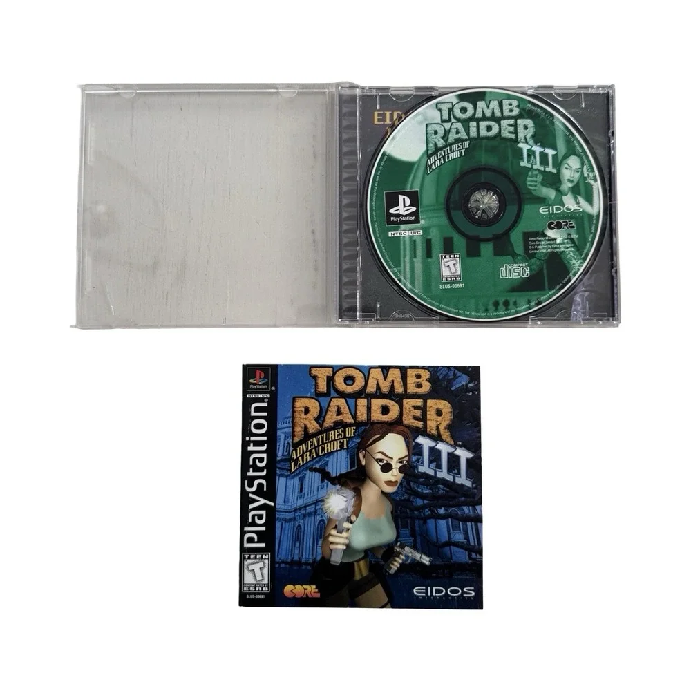 Tomb Raider III Adventures of Lara Croft Sony PlayStation 1 PS1 1998 Eidos Core